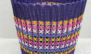 编织小篮子自己编的小篮子 篮子的编织方法